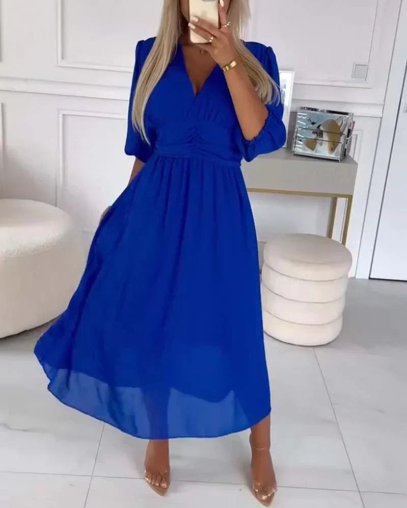 Niobe - Edles Damenkleid mit Mittellangen Ärmeln