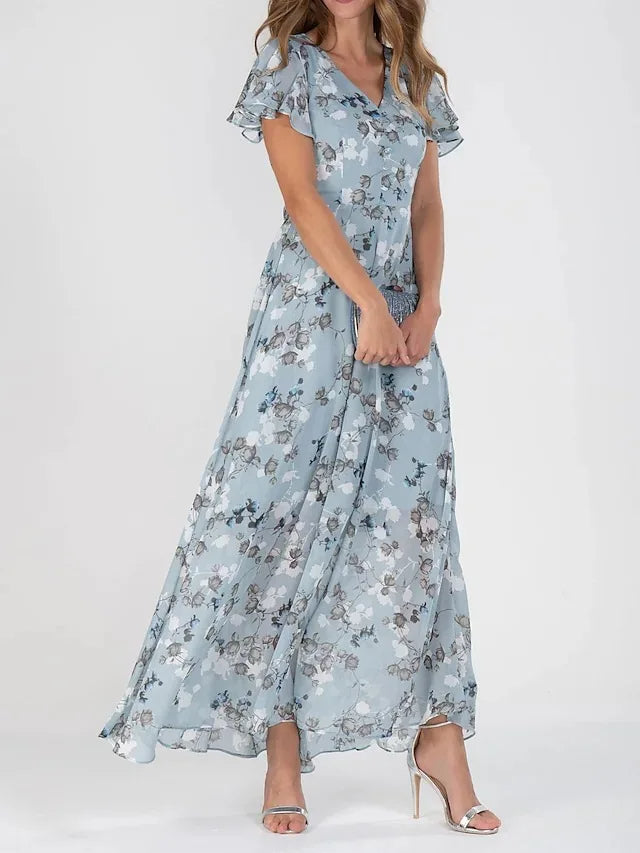 Victoria - Elegantes Sommer-Maxikleid mit Blumenprint
