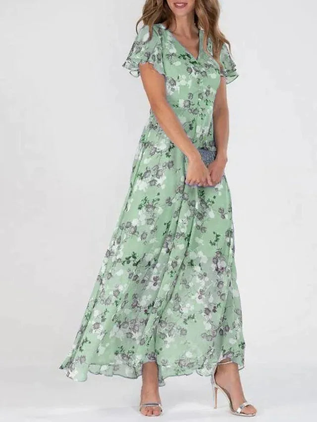 Victoria - Elegantes Sommer-Maxikleid mit Blumenprint
