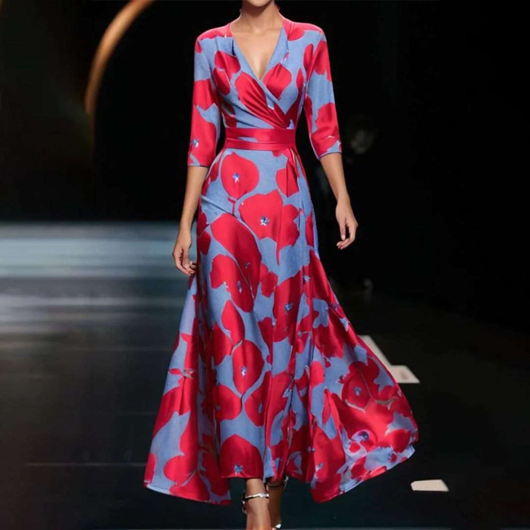 Yuna - Florales Wickelkleid