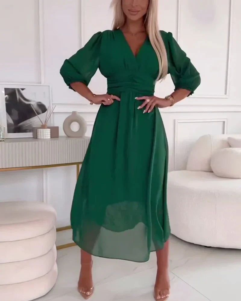 Niobe - Edles Damenkleid mit Mittellangen Ärmeln