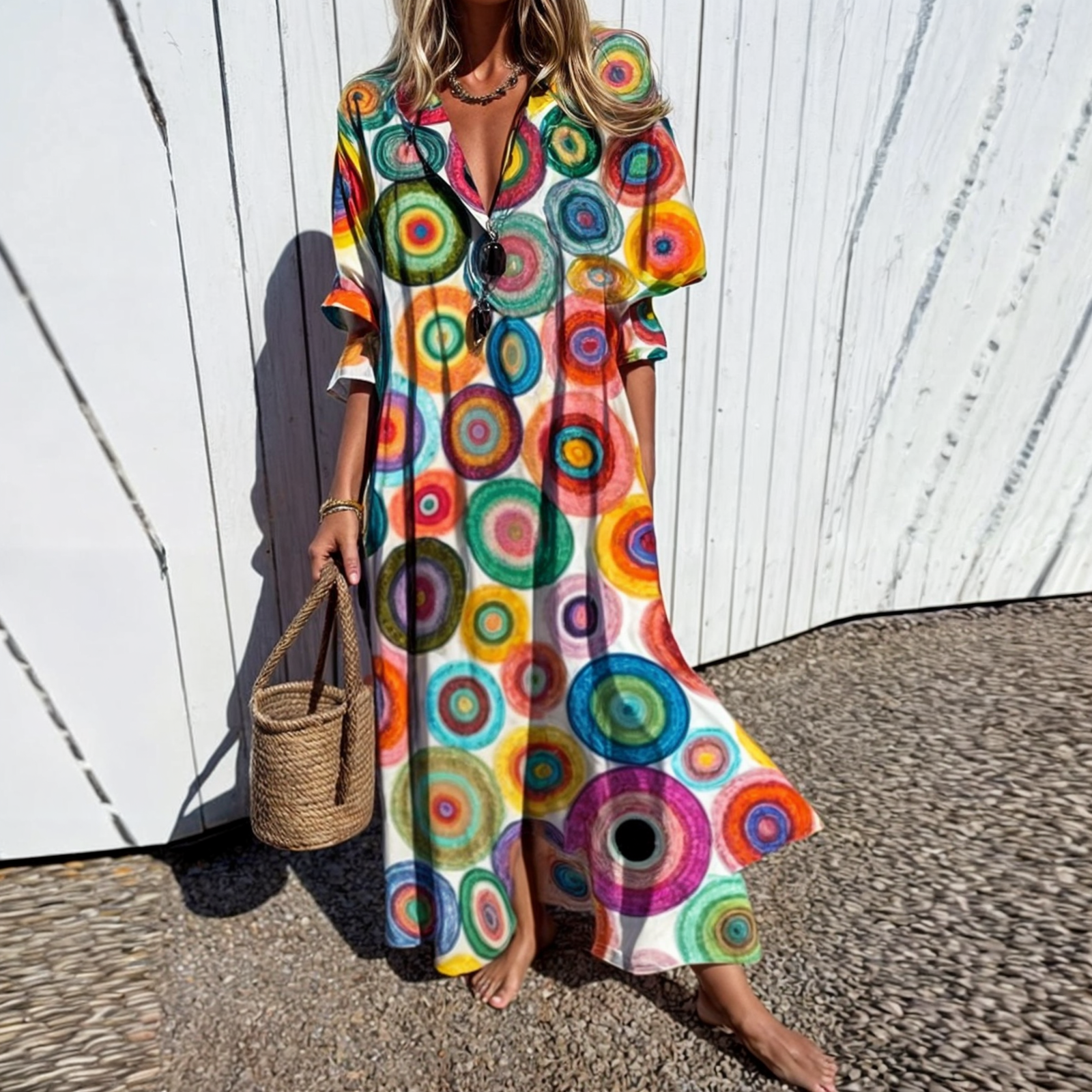 Noelia – Blusenkleid mit lebendigem Blumenprint