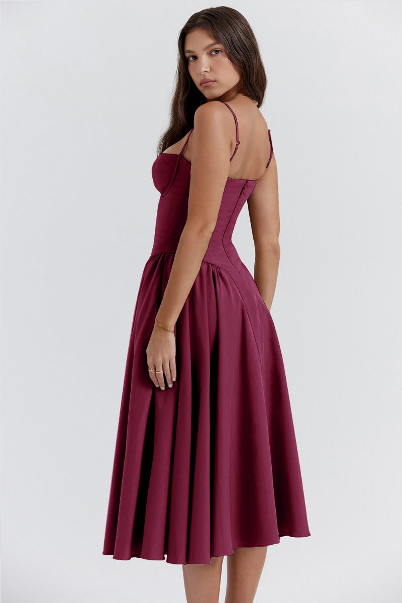 Jutte - Damen Ärmelloses Midikleid