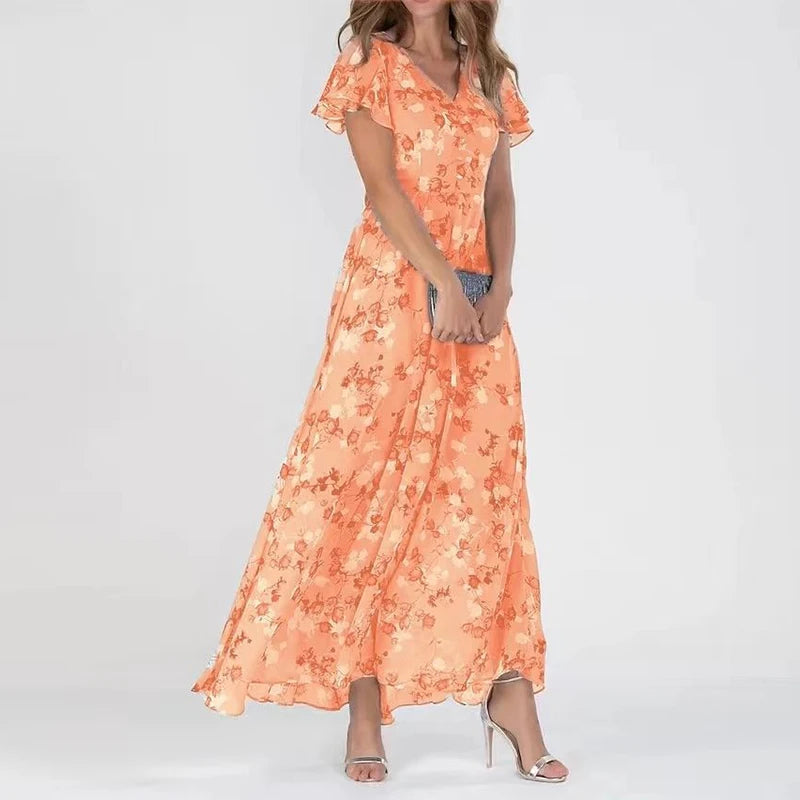 Victoria - Elegantes Sommer-Maxikleid mit Blumenprint